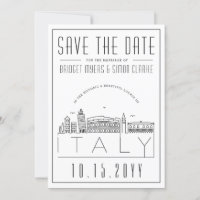 Italy Wedding | Stylised Skyline Save the Date