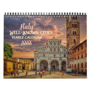 Italy Well-Known Cities Europe Calendar