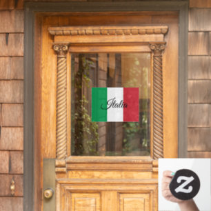 Italy Window Sign, Italia Cling, Italian Flag