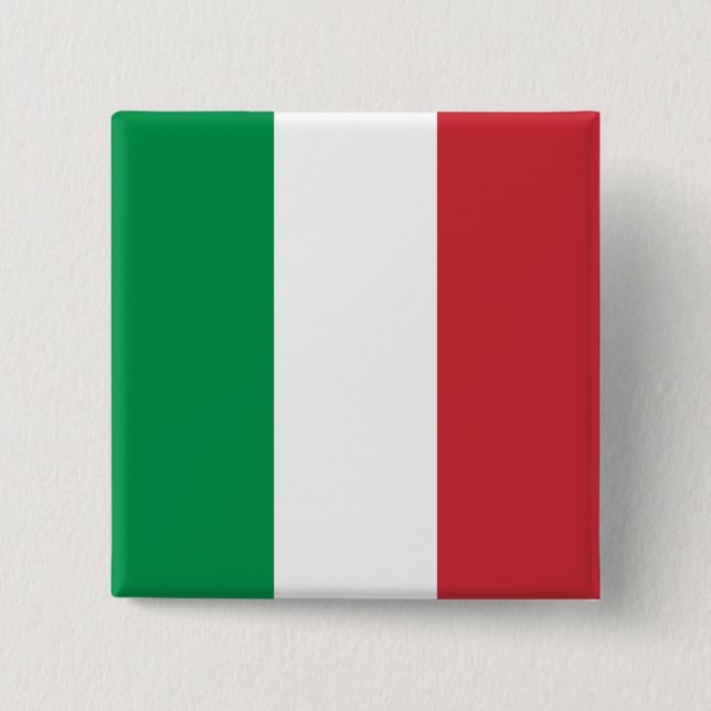 Italy's Flag 15 Cm Square Badge (Front)