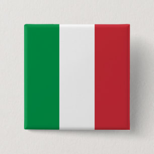 Italy's Flag 15 Cm Square Badge