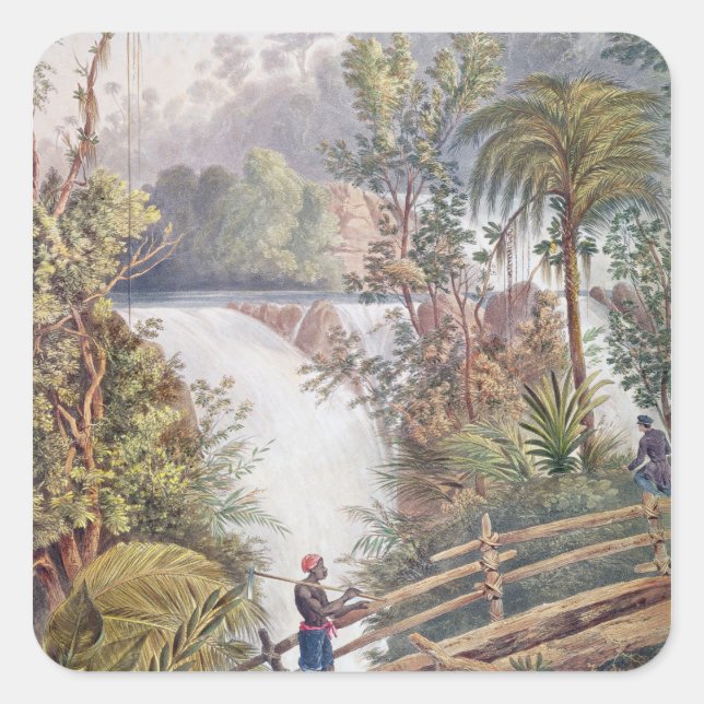 Itamaraty Waterfall in the Serra da Estrela Square Sticker (Front)