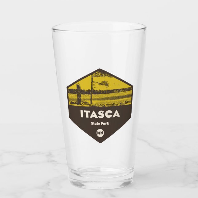 Itasca State Park Minnesota Glass (Front)