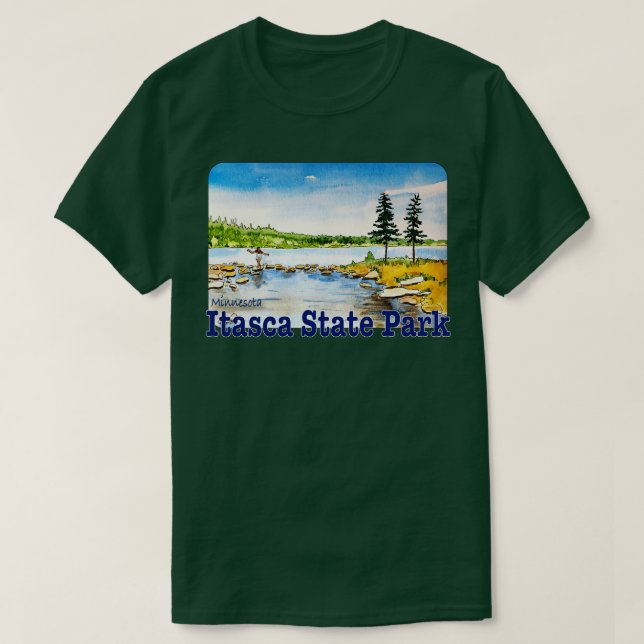 Itasca State Park Minnesota T-Shirt (Design Front)