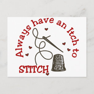 Itch To Stitch Postcard