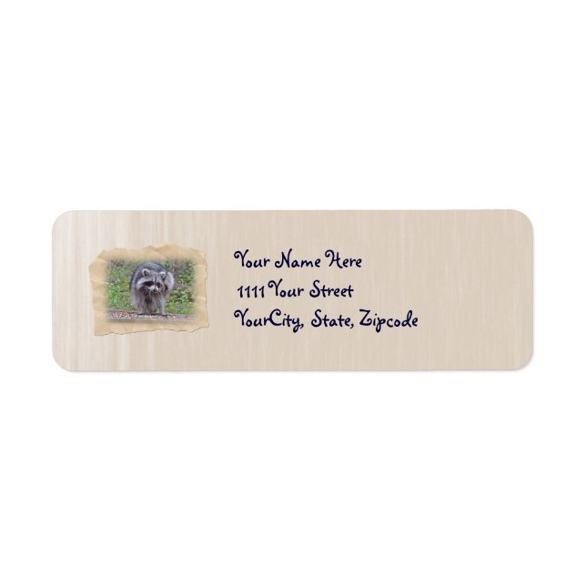Itchin' & Scratchin' Racoon Return Address Label (Front)