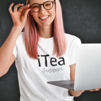 iTea Support - Geeky Pun for Tea Drinkers - Funny