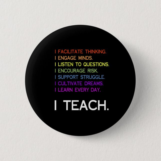 iTeach 6 Cm Round Badge (Front)