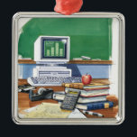 Items on a school teachers desk  Colour Metal Tree Decoration<br><div class="desc">AssetID: 80377099 / Dynamic Graphics / Items on a school teachers desk Colour One-room schools were commonplace throughout rural portions of various countries including the United States , Canada , Australia , New Zealand , United Kingdom , Ireland and Spain in the late 19th and early 20th centuries. In most...</div>