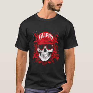 Items Personalised Skull With Filippo Name T-Shirt