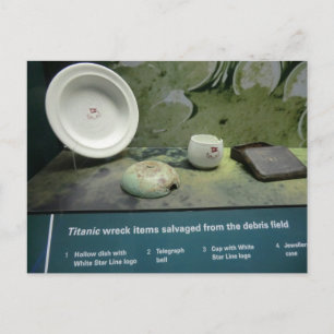 Items Salvaged from the Titanic Postcard