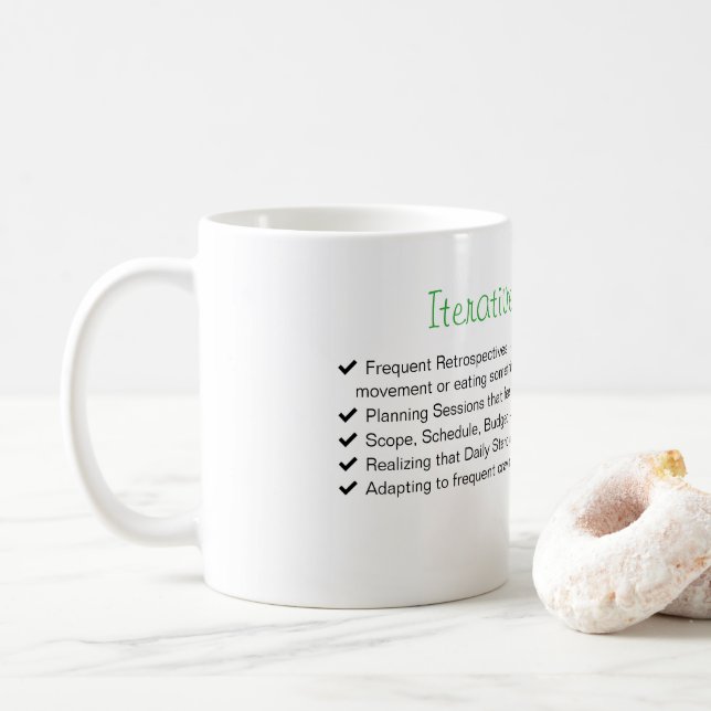 Iterative Pregnancy Mug (Agile Humour) (With Donut)