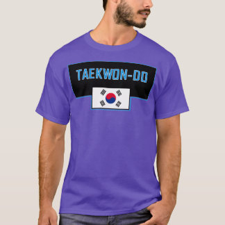 ITF Taekwondo blue with Korean flag T-Shirt
