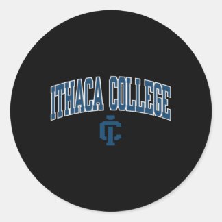 Ithaca Bombers Arch Over Grey Classic Round Sticker