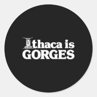Ithaca Is Gorges Classic Round Sticker