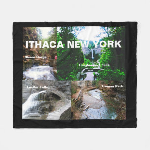 ITHACA NEW YORK PARKS fleece blanket