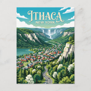 Ithaca USA Postcard