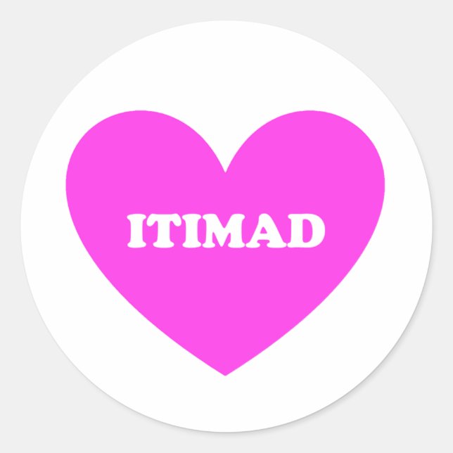 Itimad Classic Round Sticker (Front)