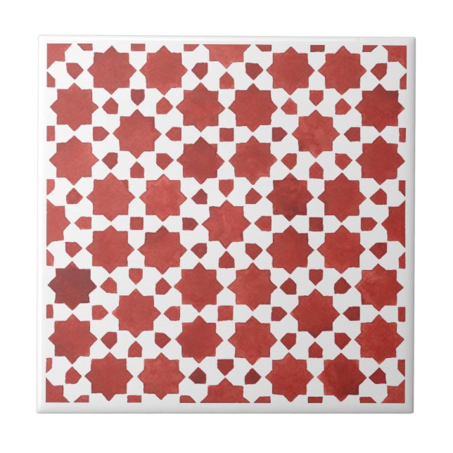 ITIMUD Red Mosaic Ceramic Tile (Front)
