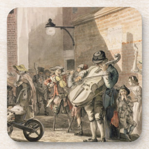 Itinerant Musicians playing in a poor part of town Coaster