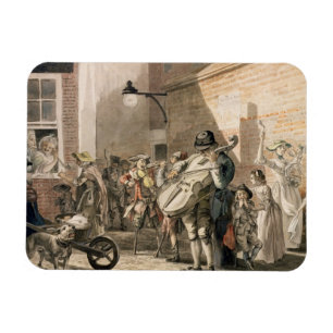 Itinerant Musicians playing in a poor part of town Magnet