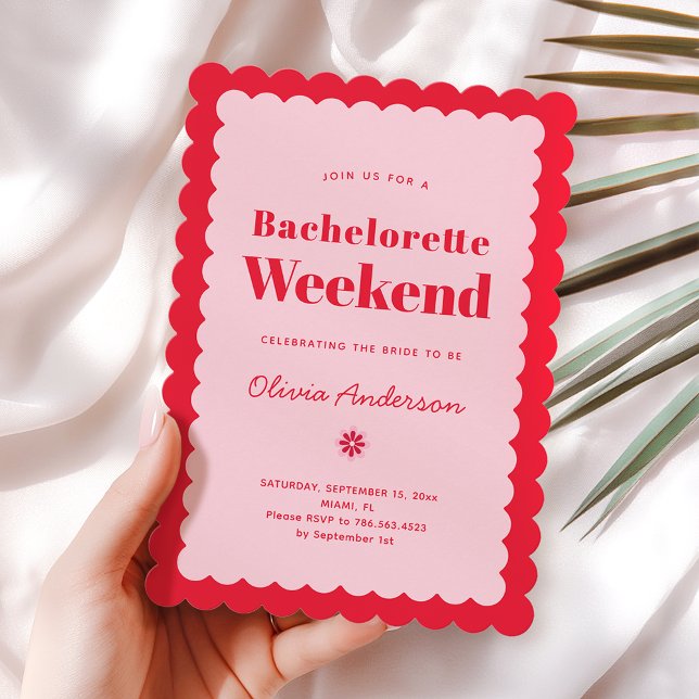  Itinerary Bachelorette Weekend Invitation (Creator Uploaded)