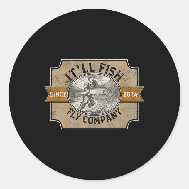 It'll Fish Fly Company  Classic Round Sticker (Front)