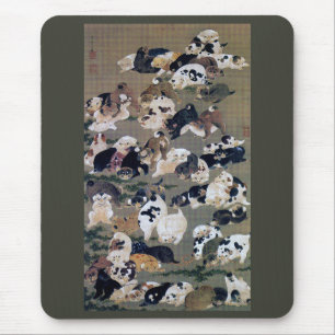 Itō Jakuchū , 伊藤若冲、百犬図 Mouse Pad