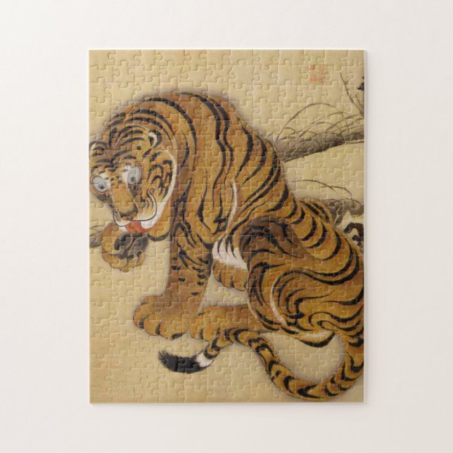 Ito Jakuchu Tiger Puzzle (Vertical)