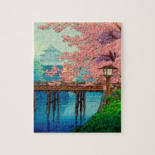Ito Yuhan's Vintage Castle and Cherry Blossom Jigsaw Puzzle