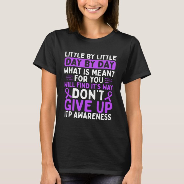 ITP Awareness Warrior Fighter Purple Ribbon T-Shirt (Front)