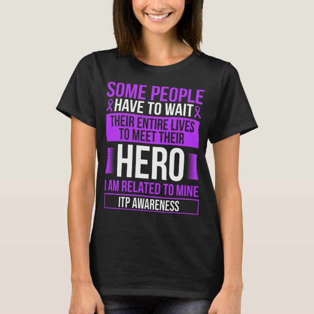 ITP Ribbon ITP Warrior ITP Survivor T-Shirt (Front)