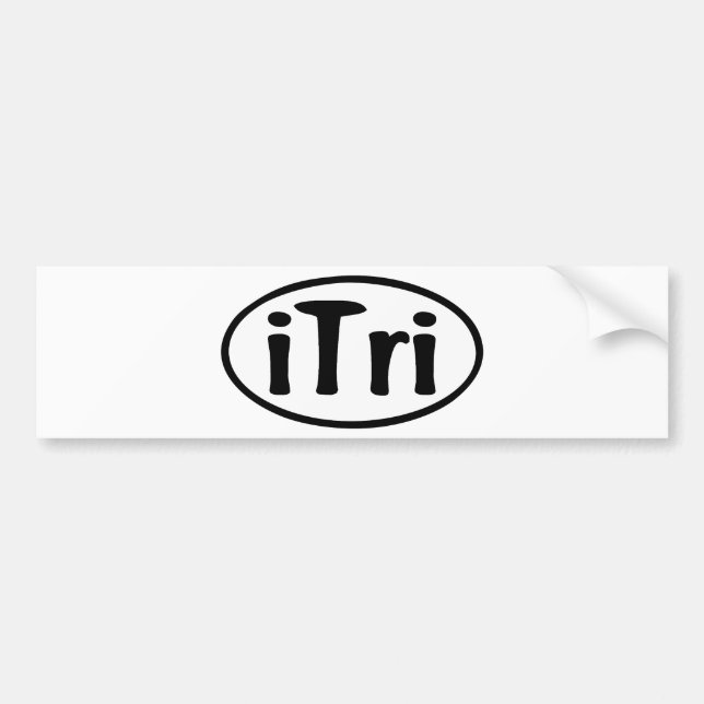 iTri Oval Bumper Sticker (Front)