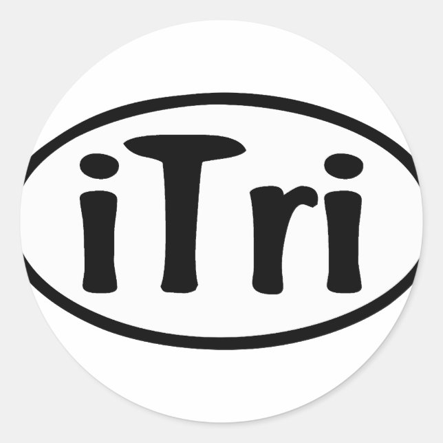 iTri Oval Classic Round Sticker (Front)