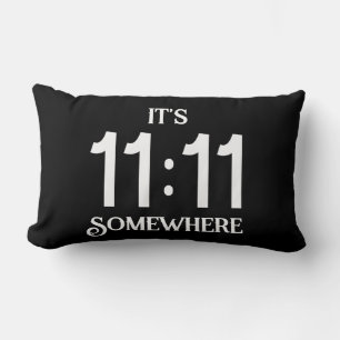 It's 11:11 Somewhere Numerology Manifesting Number Lumbar Cushion
