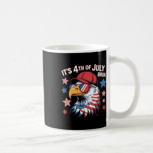 Its 4th Of July Bruh Bald Eagle Kids Boys Coffee Mug