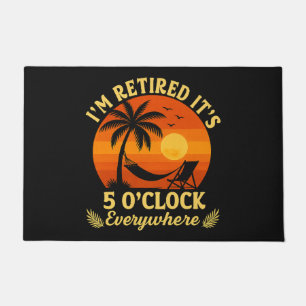 It's 5 O'Clock Everywhere Retired Tropical Summer Doormat
