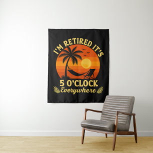 It's 5 O'Clock Everywhere Retired Tropical Summer Tapestry