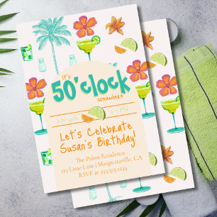 It's 5 O'clock Somewhere Party Theme  Invitation