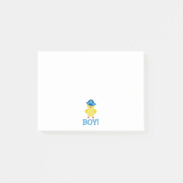 It's A Baby Boy Duckie Blue Hat Post-it Notes (Front)