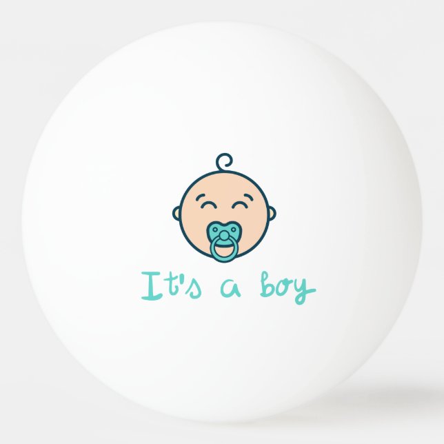 It's a baby boy! ping pong ball (Front)