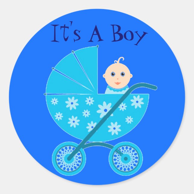 It's A Baby Boy Stickers (Front)