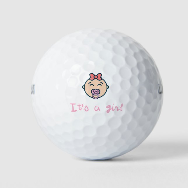 it's a baby girl! golf balls (Front)