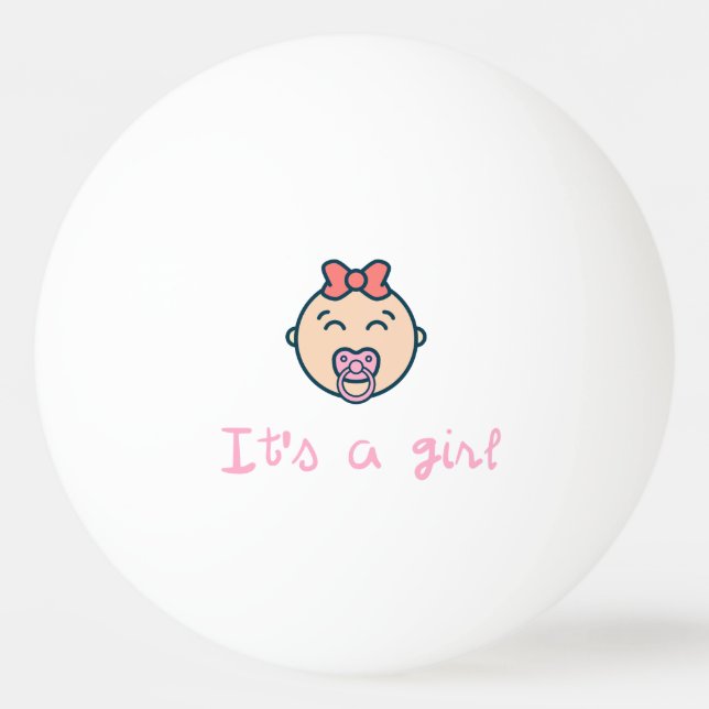 it's a baby girl! ping pong ball (Front)