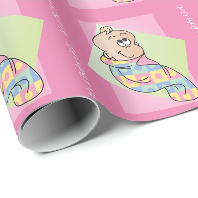 It's a Baby Girl! Wrapping Paper (Roll Corner)