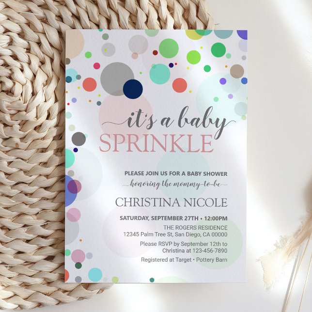 It's a baby sprinkle baby shower colourful invitation (Creator Uploaded)
