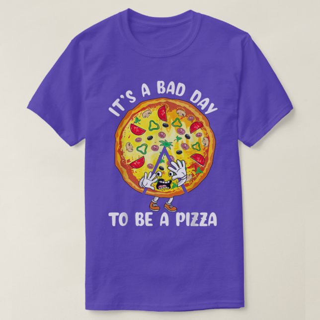 Its A Bad Day To Be A Pizza Funny Pizza Lover Men  T-Shirt (Design Front)