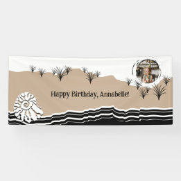 It's A Beach Party Happy Birthday Name Banner