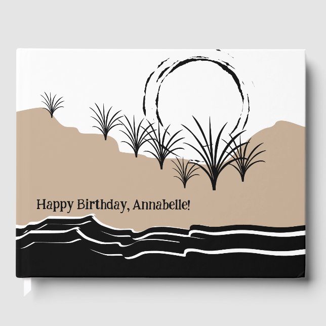 It's A Beach Party Happy Birthday Name Guest Book (Front)