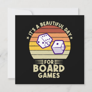It's A Beautiful Day For Board Games funny gamer Invitation
